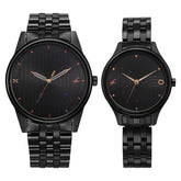 Fastrack Couple Watch Analog Black Dial with Black Stainless Steel Band, 3305NM02P